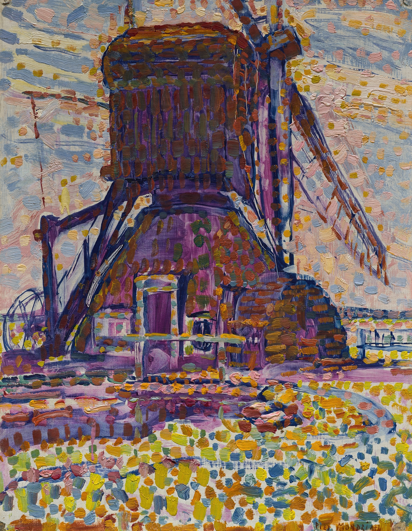 The Winkel Mill, by Piet Mondrian, public domain