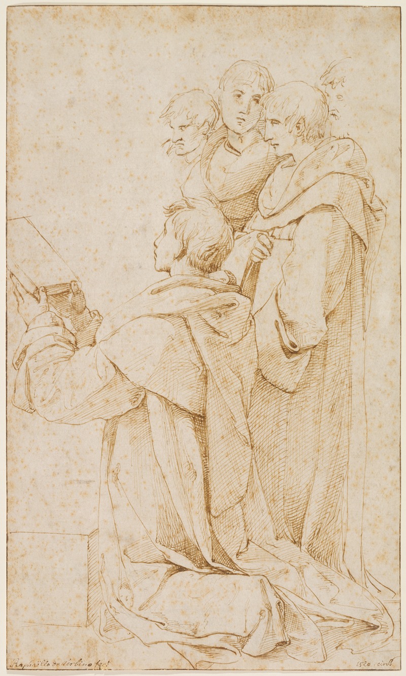 Raphael's 'Die Übergabe der Dekretalen' depicts a significant historical moment.