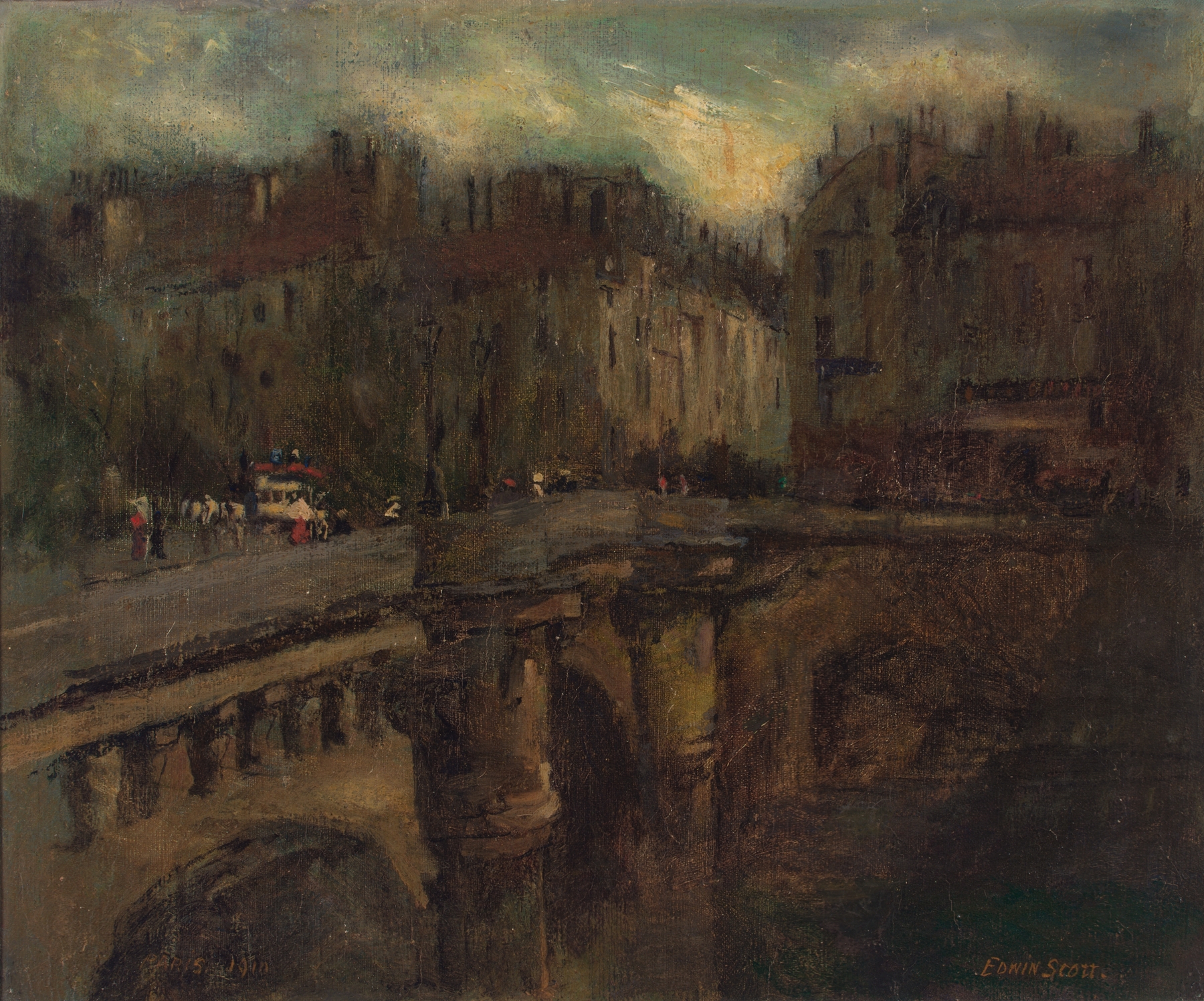 L’ Heure Bleu a Paris, by Frank Edwin Scott, public domain