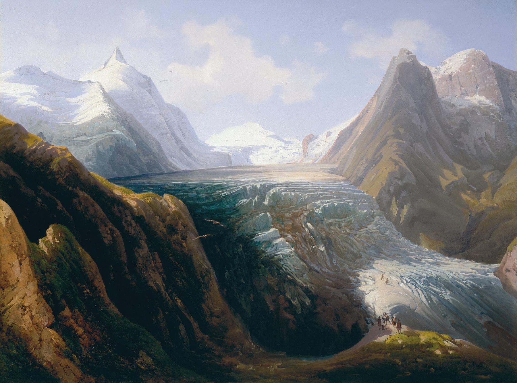 Der Großglockner mit der Pasterze, by Thomas Ender, public domain