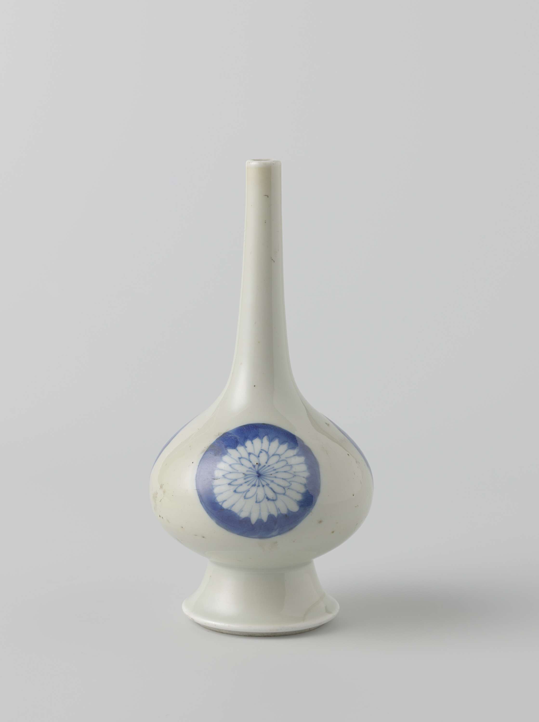 Rosewater sprinkler in celadon green with chrysanthemums, unknown artist