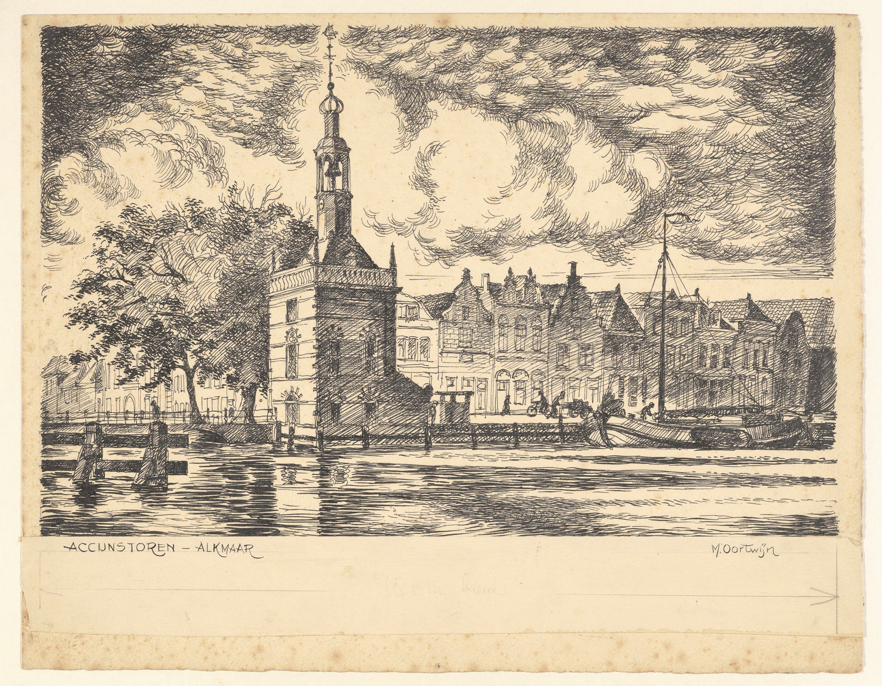 Gezicht op de Accijnstoren aan de Bierkade., by Maarten Oortwijn, public domain