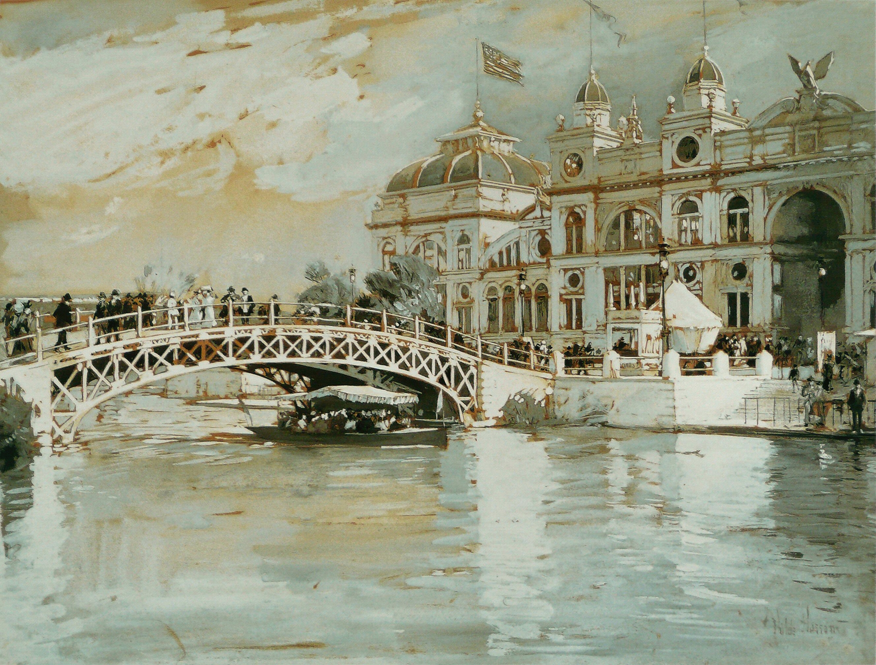 Columbian Exposition, Chicago, by Childe Hassam, public domain