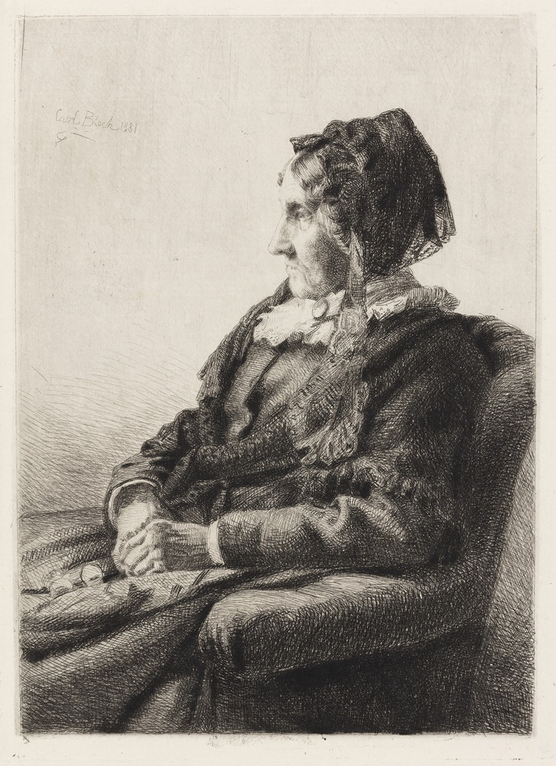 Portrait of the artist's mother by Carl Bloch.
