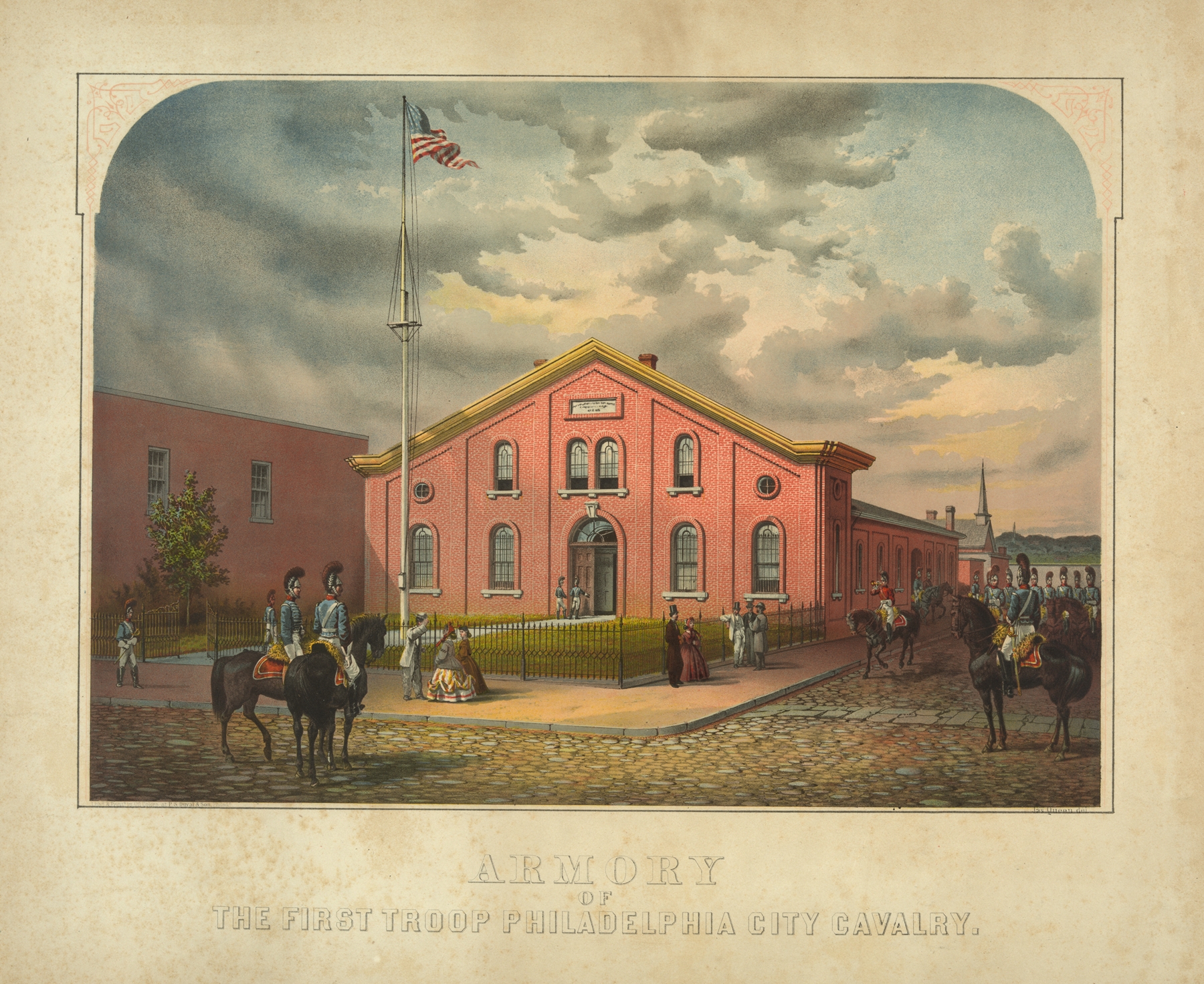 Armory of the First Troop Philadelphia City Cavalry, by James Fuller Queen, public domain