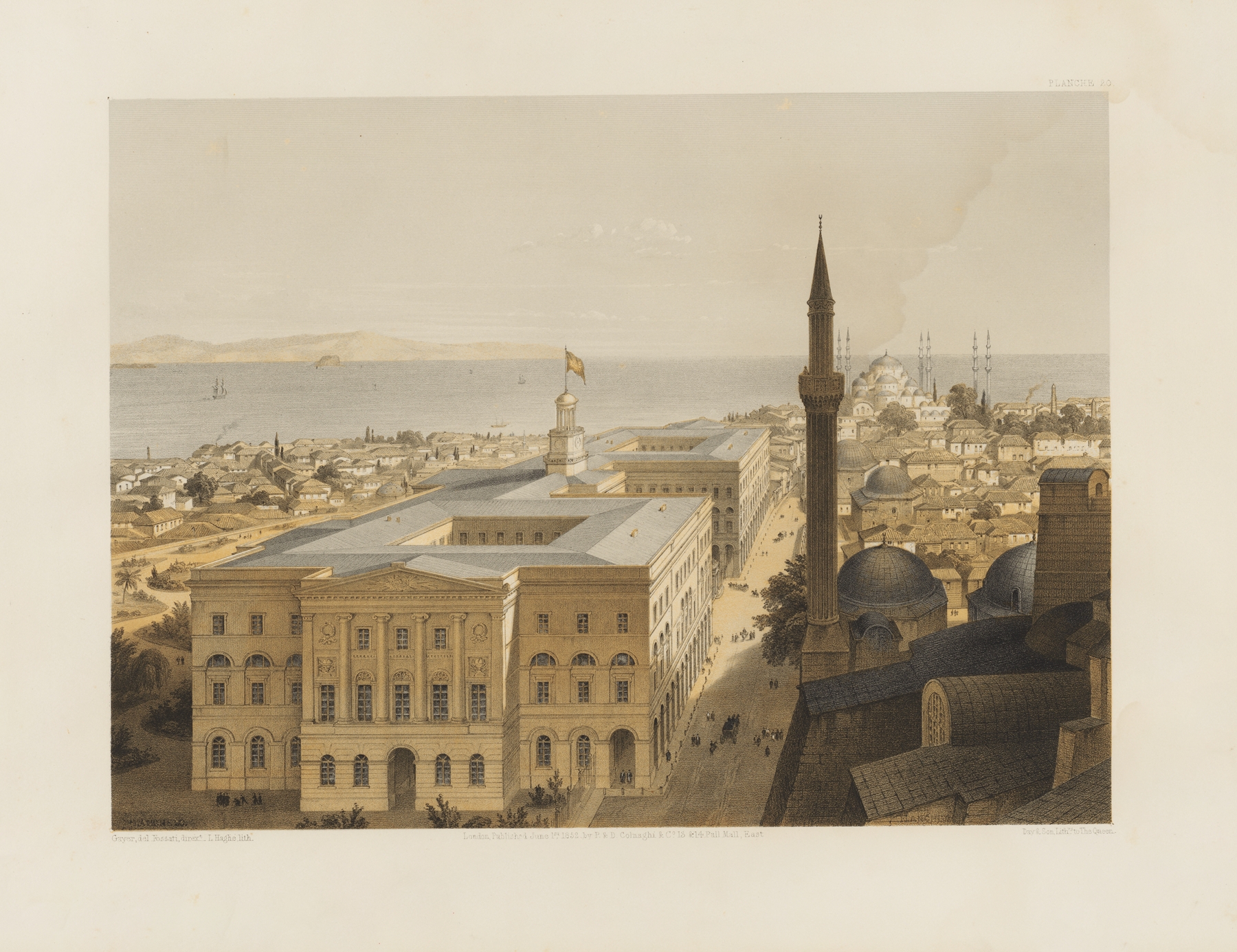 Aya Sofia, Constantinople; as recently restored by order of H. M. the sultan Abdul-Medjid Pl.20, by Gaspare Fossati, public domain