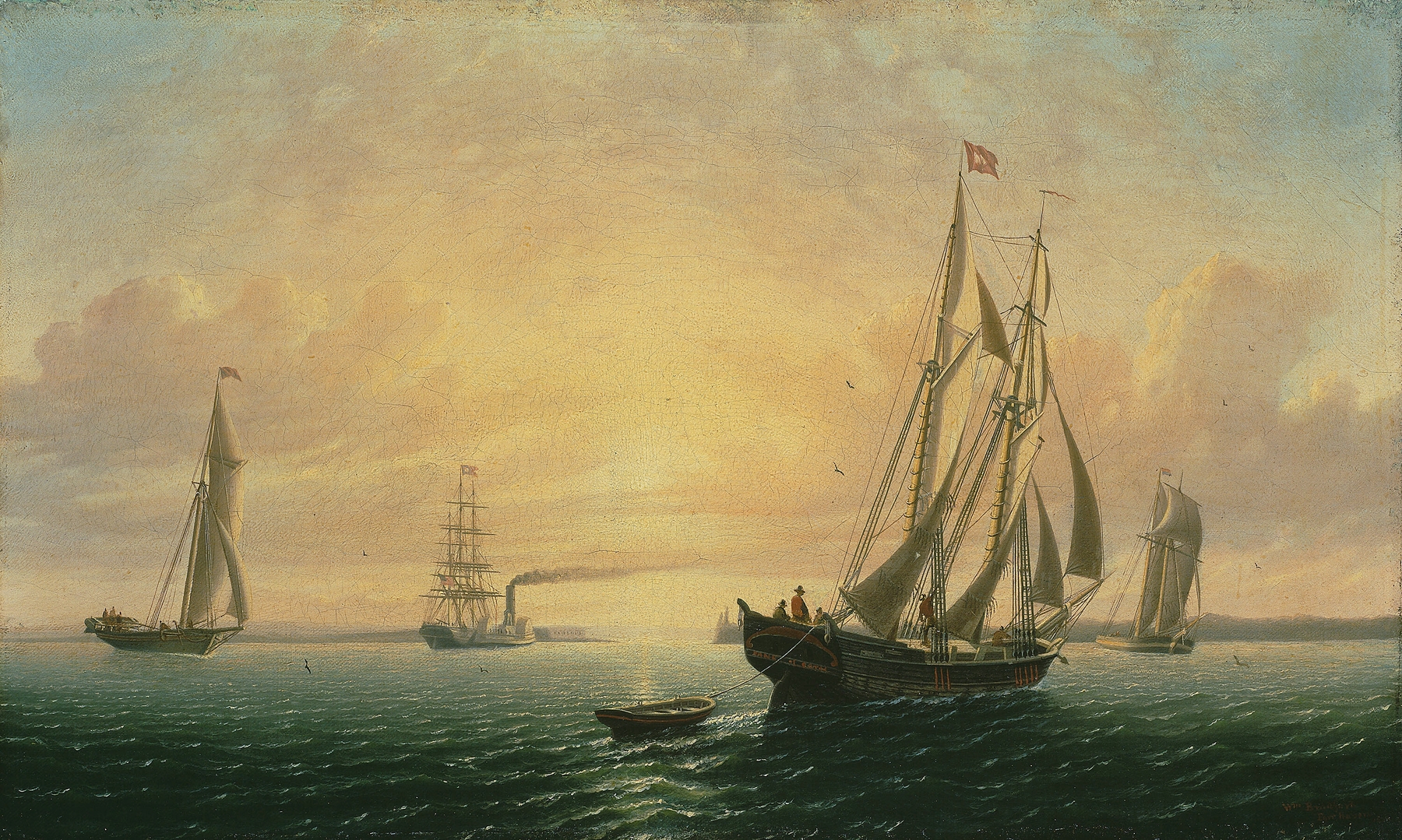 The Schooner Jane of Bath, Maine, by William Bradford, public domain