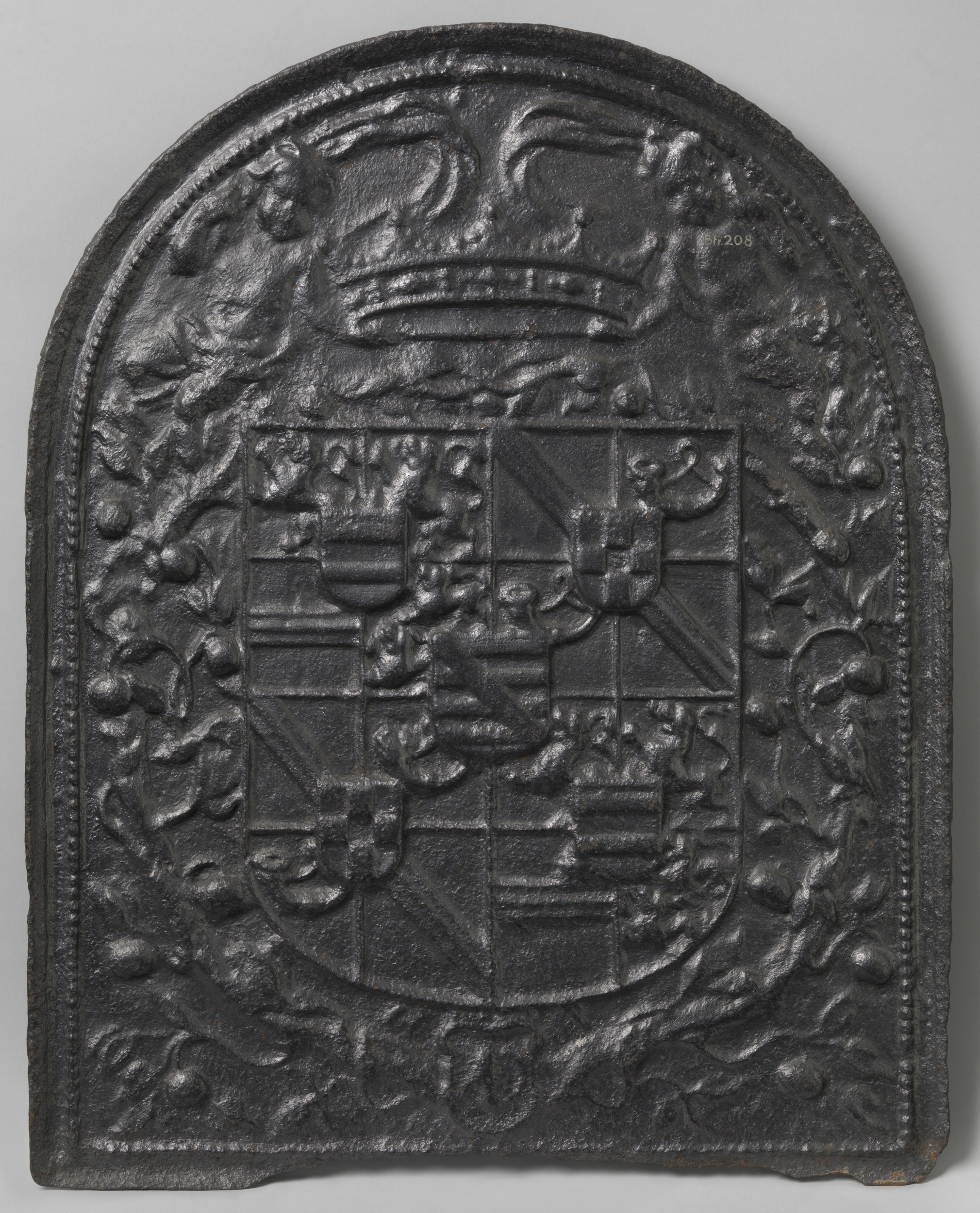 Engraving of the coat of arms of Maurits van Oranje by an unknown artist
