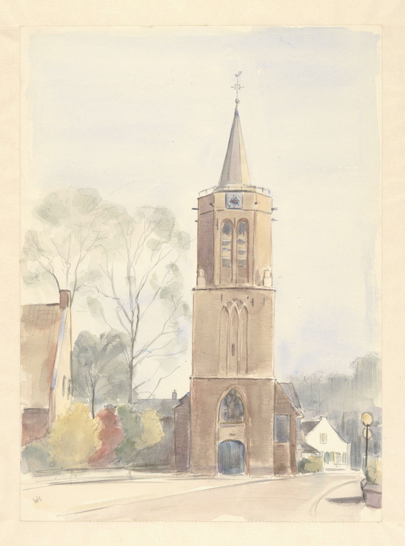 Architecture of Johanneskerk te Laren by Wim Hagemans, impressionism