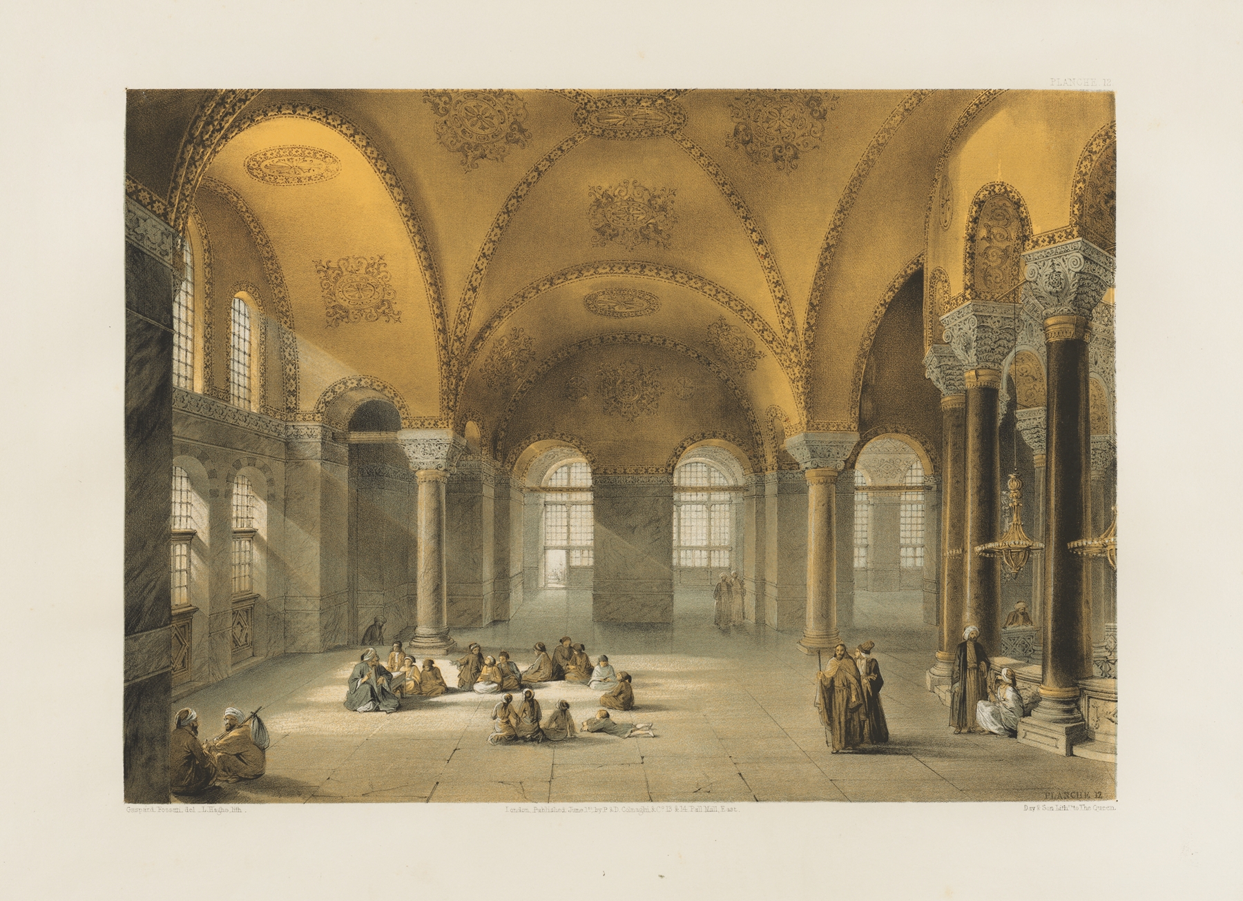 Aya Sofia, Constantinople; as recently restored by order of H. M. the sultan Abdul-Medjid Pl.12, by Gaspare Fossati, public domain