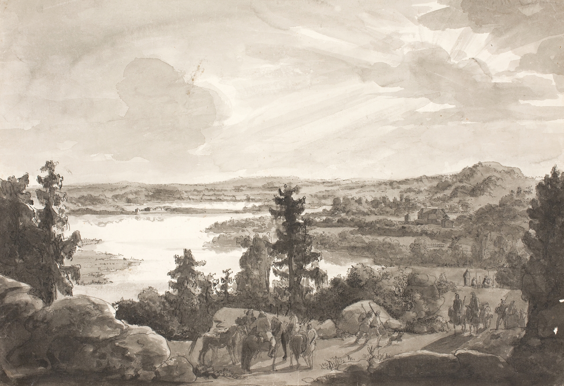 View of a Lake, Norway, by Johan Christian Dahl, public domain