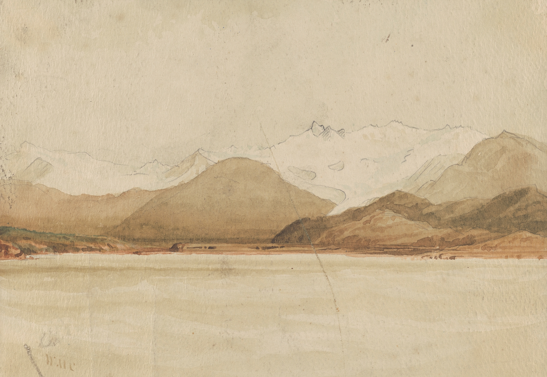 Waiau Glacier, Mount Cook range, by William Marshall Cooper, public domain