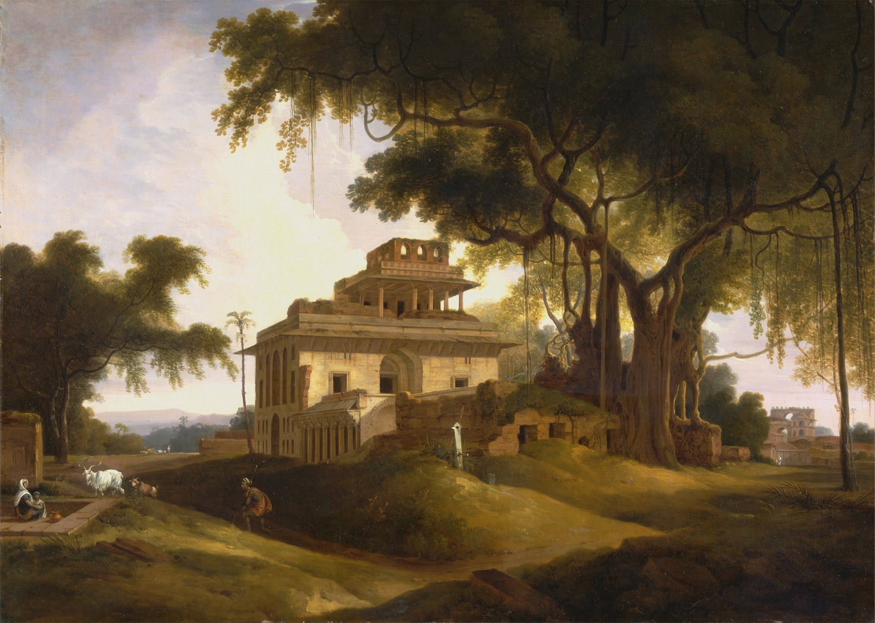 Ruins of the Naurattan, Sasaram, Bihar, by Thomas Daniell, public domain