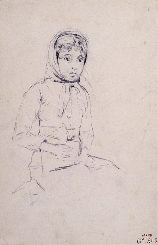 A portrait of a seated girl by Santiago Rusiñol.