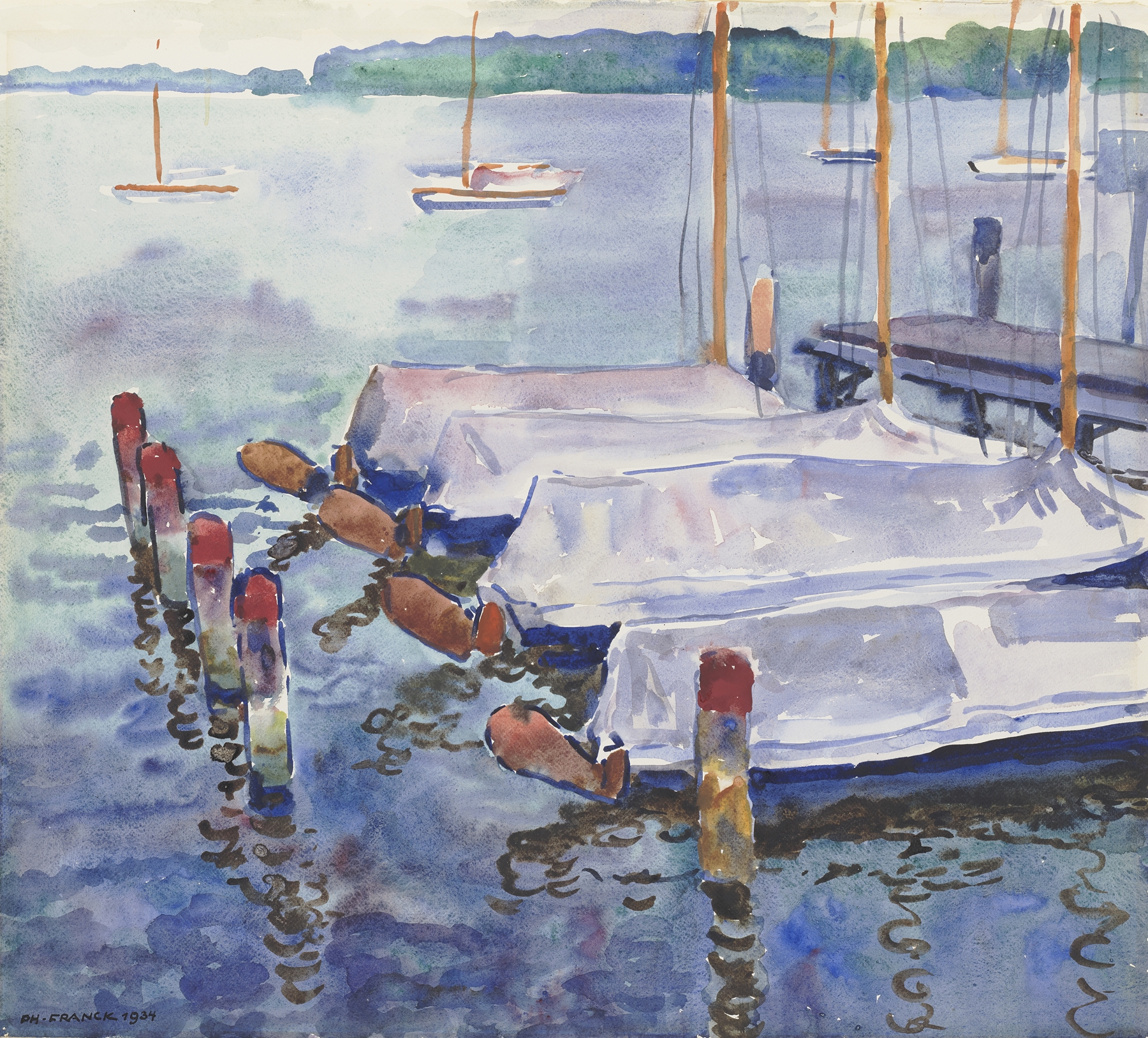At the Wannsee, by Philipp Franck, public domain