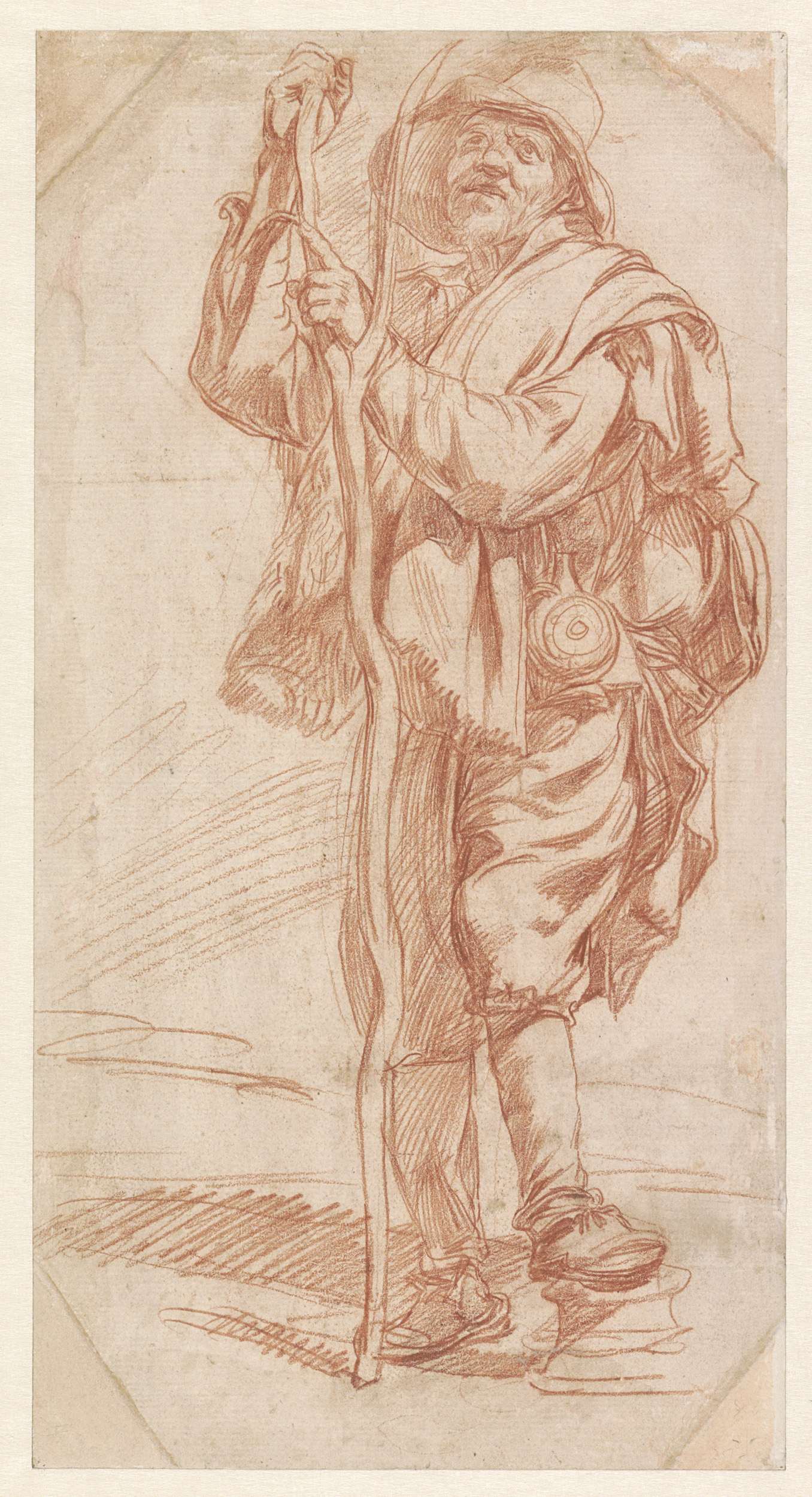 Figurative drawing of marionettes on strings by Pierre Brebiette, paper medium