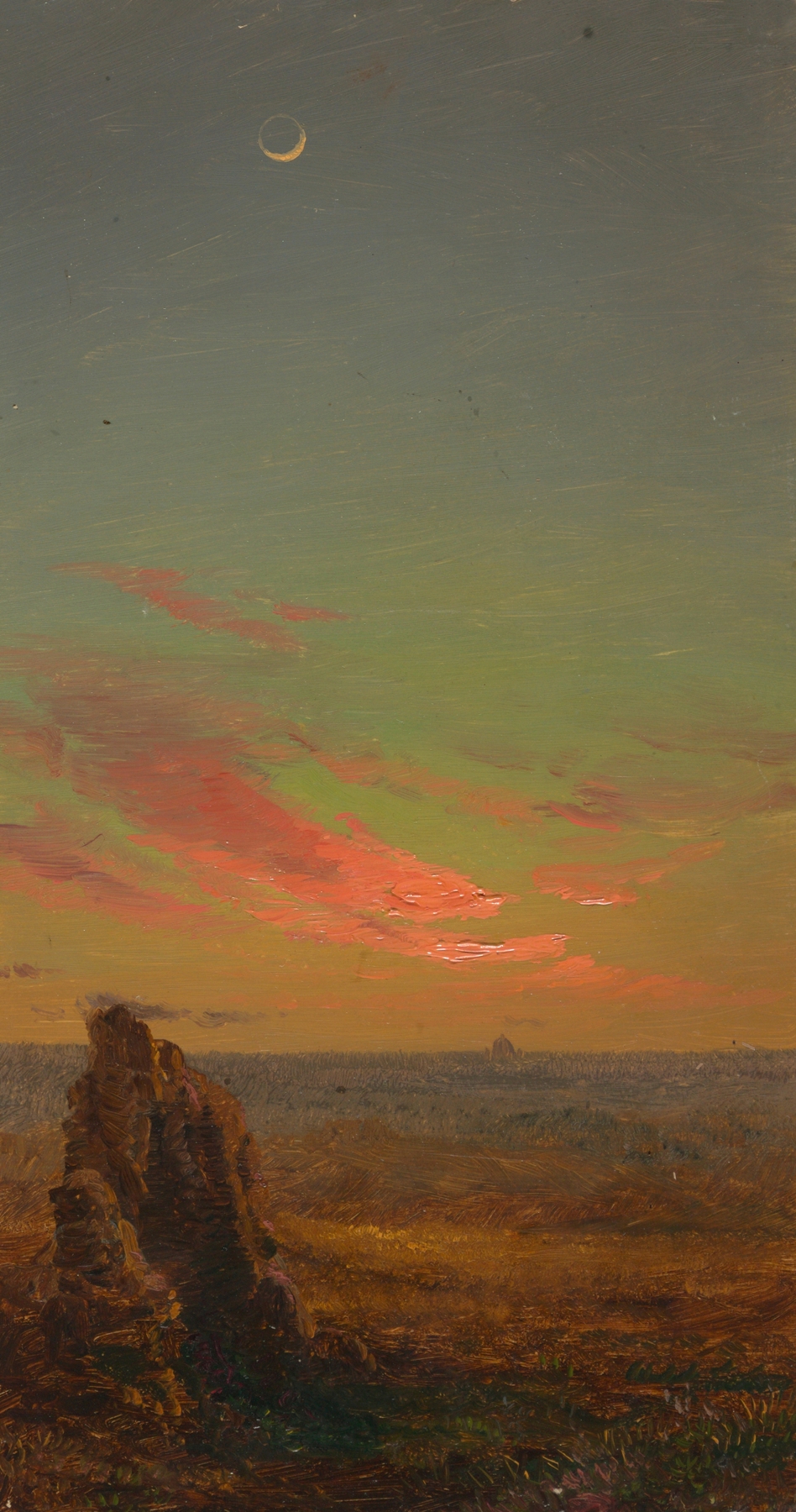 Sunset near Rome, by Frederic Edwin Church, public domain
