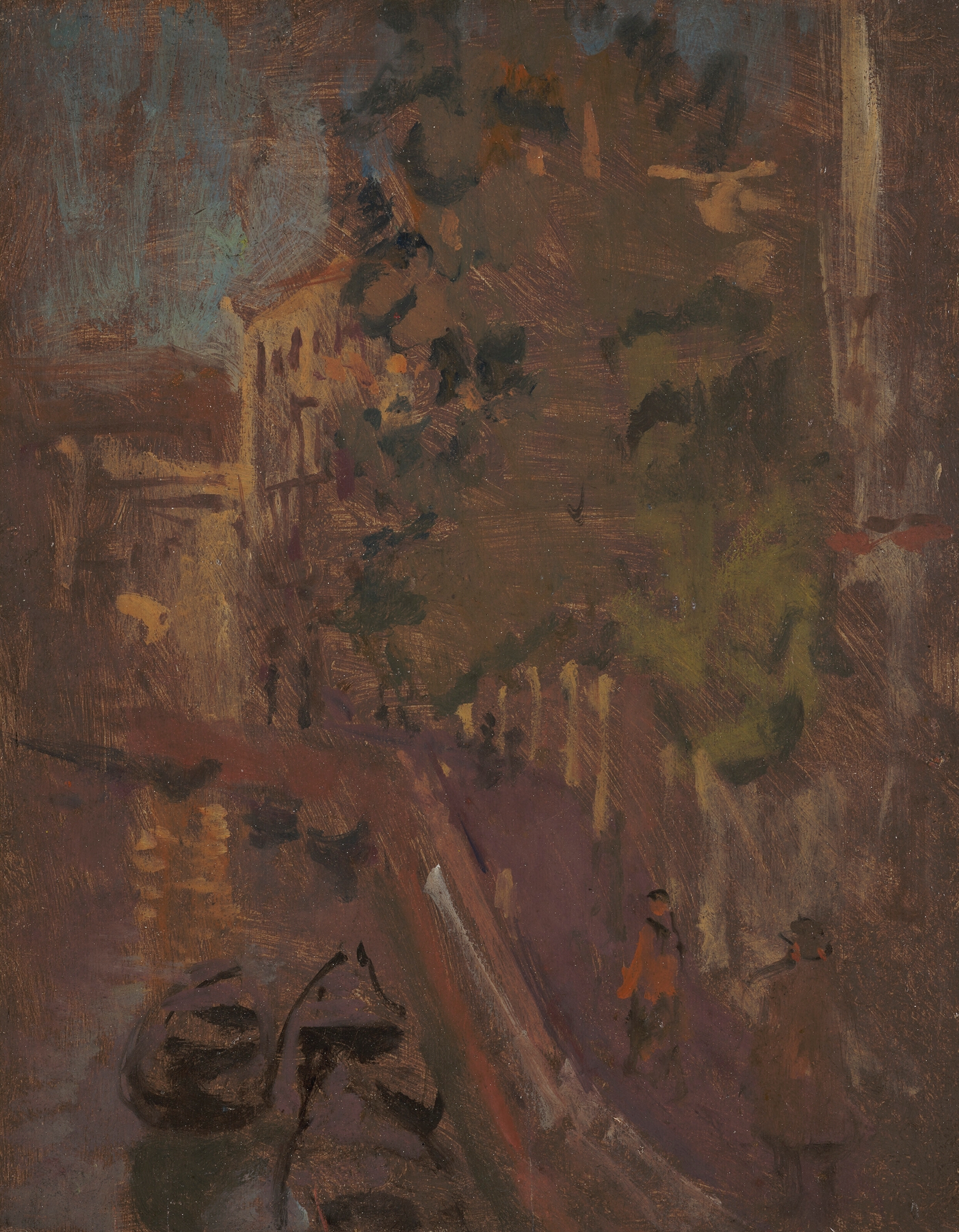 Venetian Canal by Walter Richard Sickert, oil painting depicting reflections on water and sky.