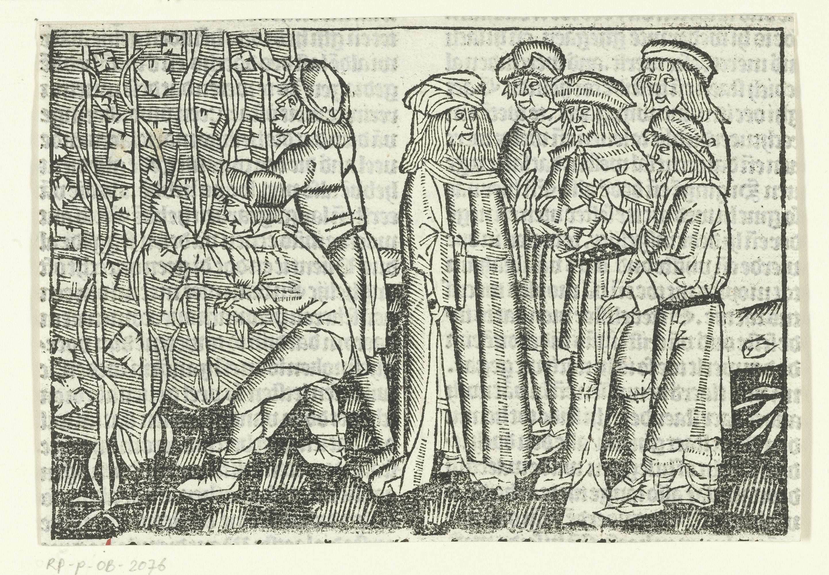Genre scene depicting vineyard workers, paper by Master of Delft