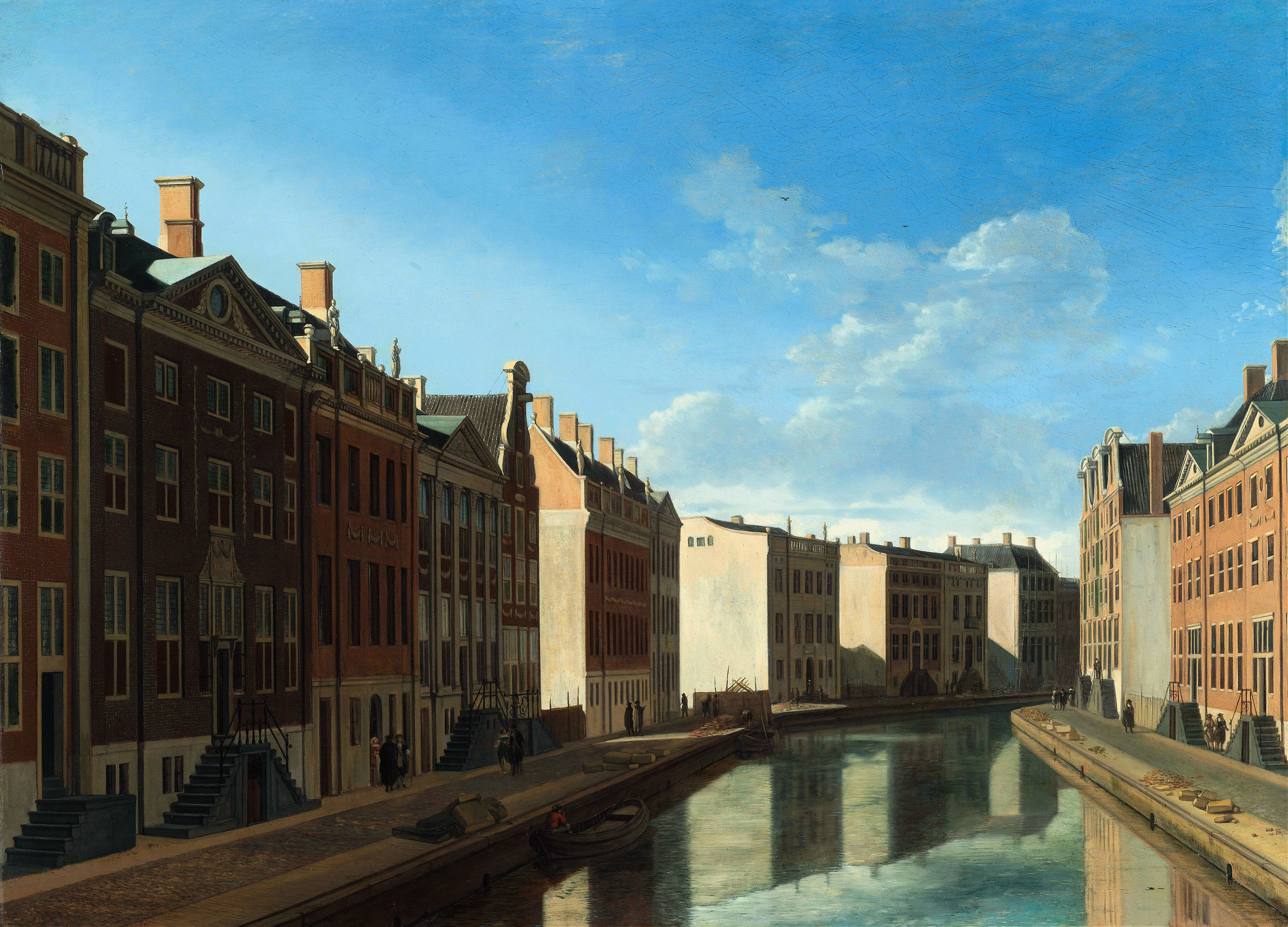 View of the Golden Bend in the Herengracht by Gerrit Adriaensz. Berckheyde, oil painting
