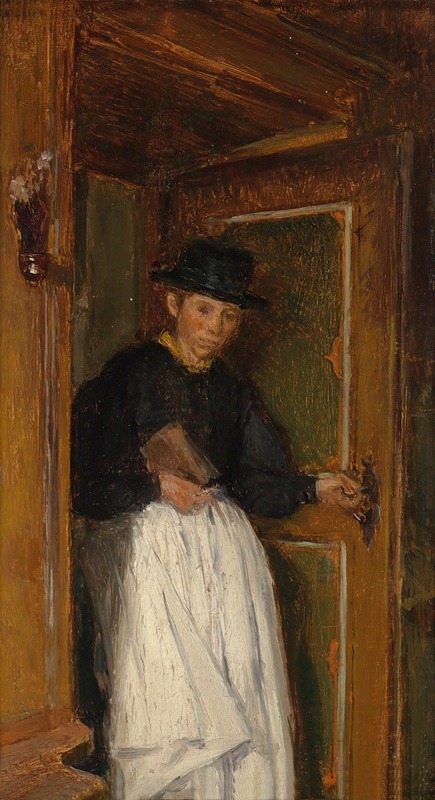 A detailed depiction of a peasant woman from Toblach by August von Pettenkofen.