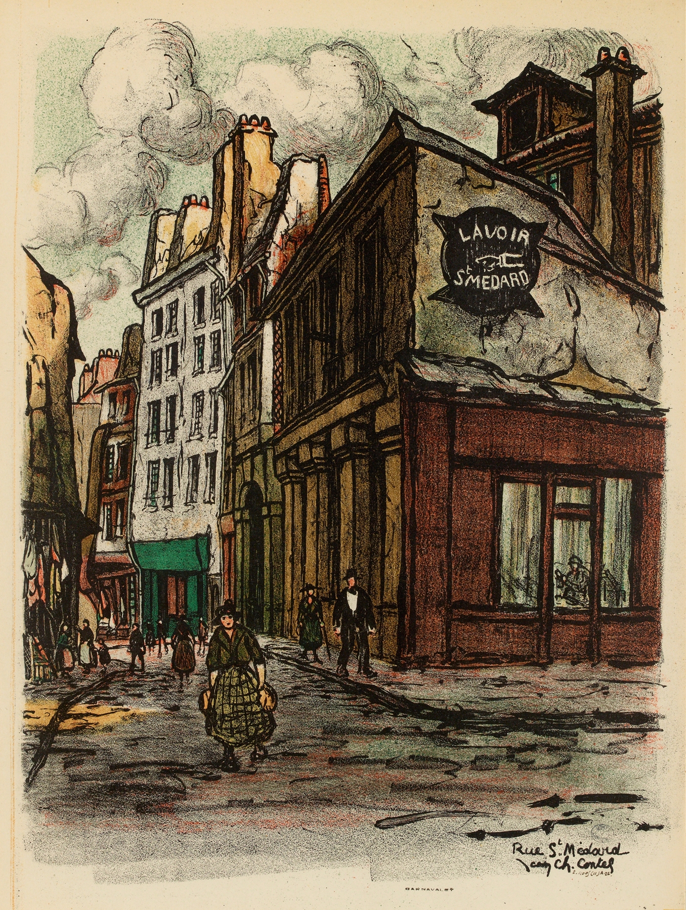 Rue Saint-Médard, by Jean-Charles Contel, public domain