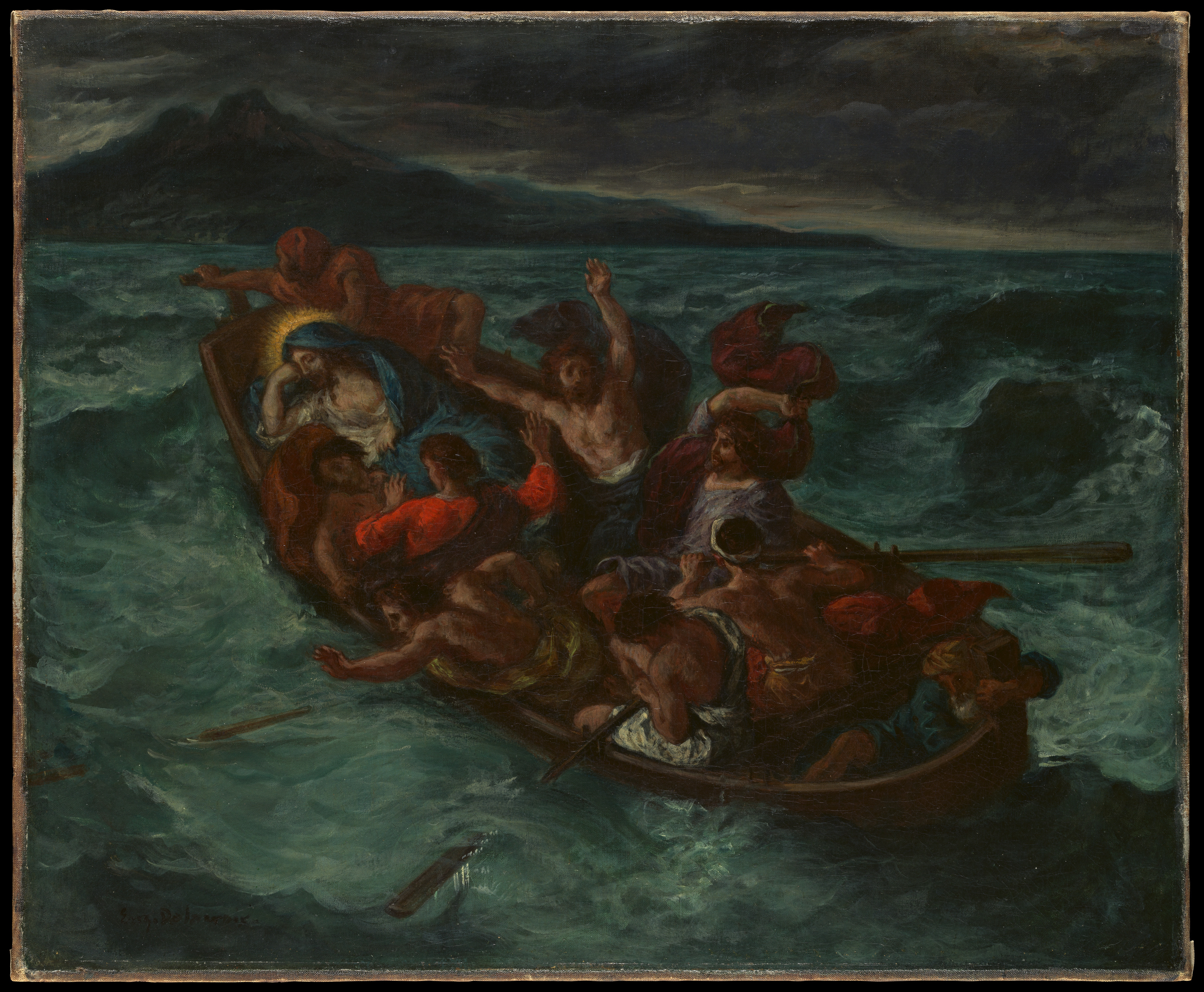 Christ Asleep during the Tempest, by Eugène Delacroix, public domain
