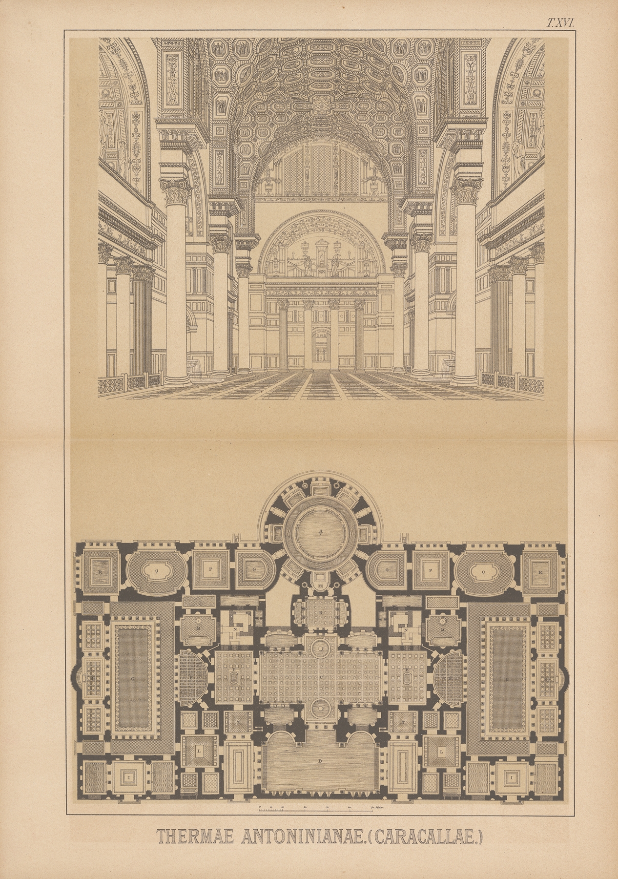 Thermae Antoninianae by Christoph Ziegler, oil painting depicting ancient baths with arches.