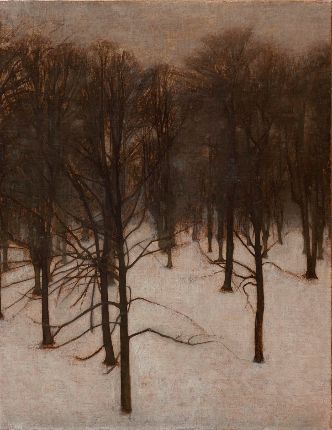 Søndermarken Park in winter, by Vilhelm Hammershøi, public domain