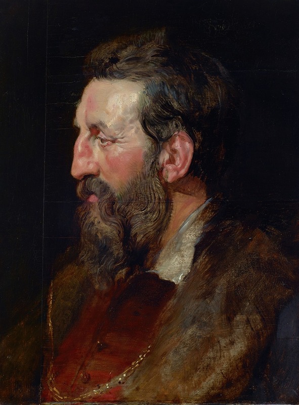 A striking portrait by Rubens showcasing a man in rich attire.