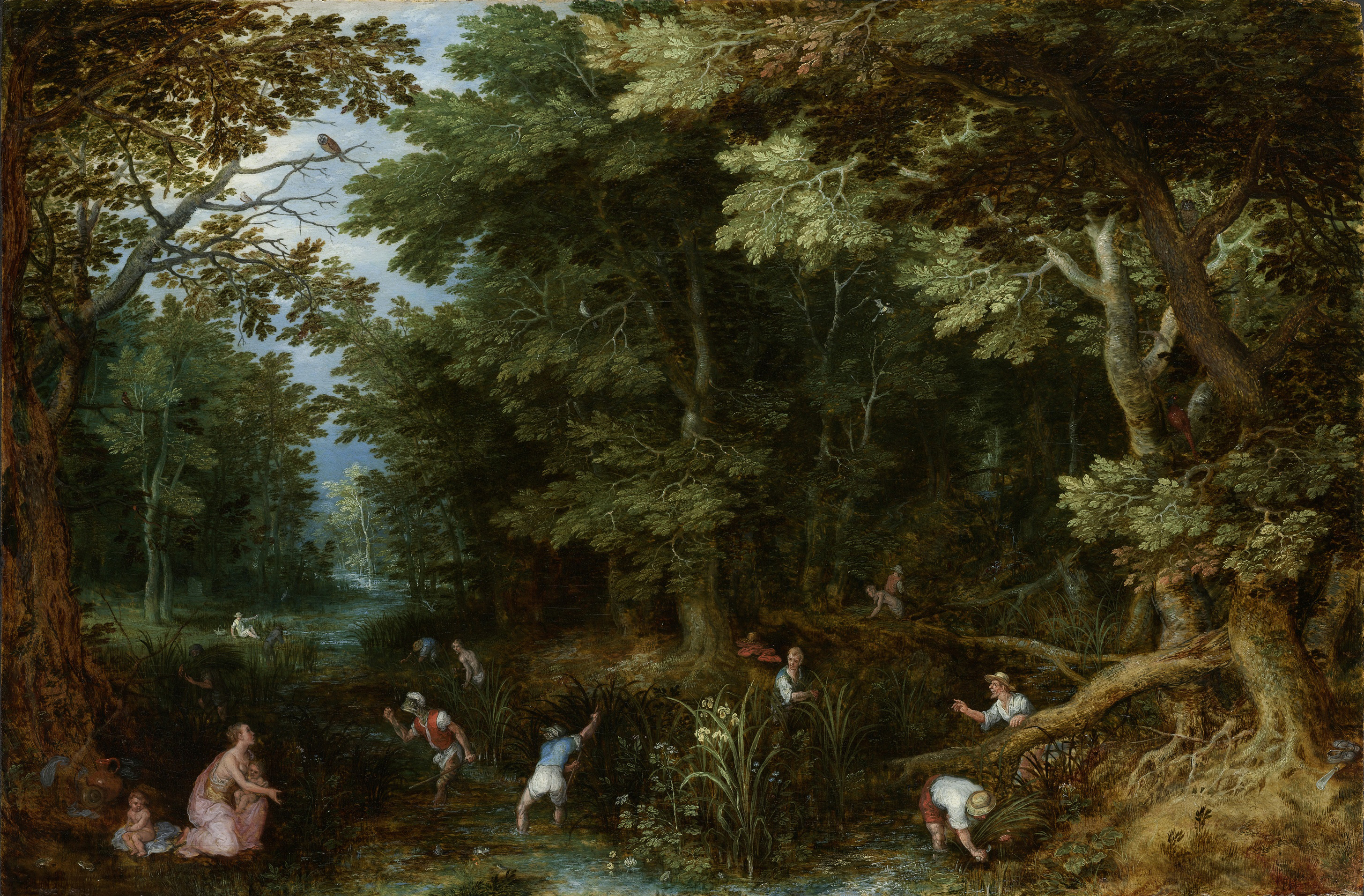 Latona and the Lycian Peasants, by Jan Brueghel (I), public domain