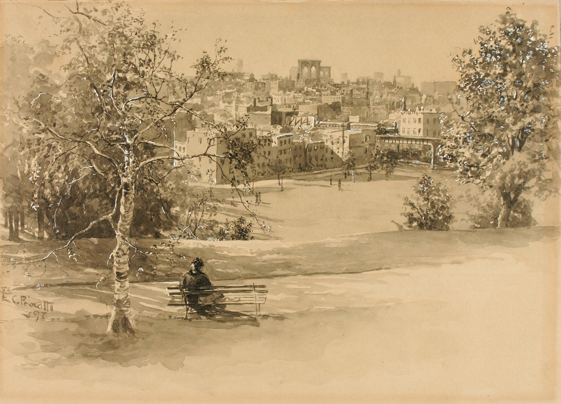 View Overlooking City, by Ernest Peixotto, public domain