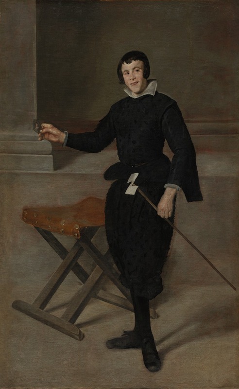 A portrait of the jester Calabazas by Diego Velázquez.
