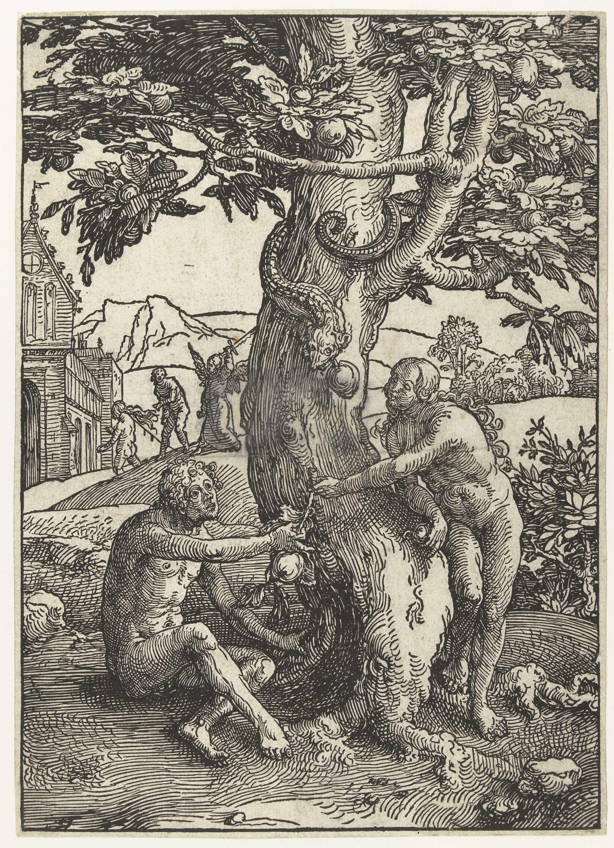 De zondeval, by Lucas van Leyden, public domain