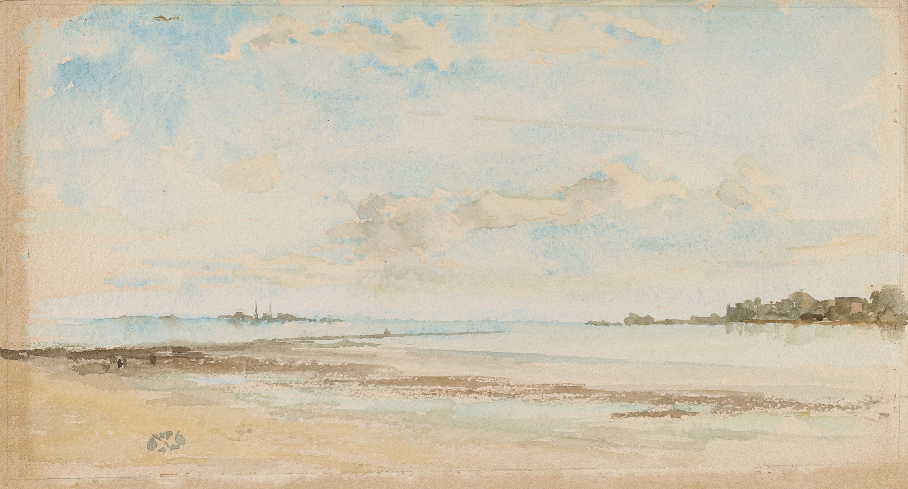 Note in Blue and Opal–Jersey, by James Abbott McNeill Whistler, public domain