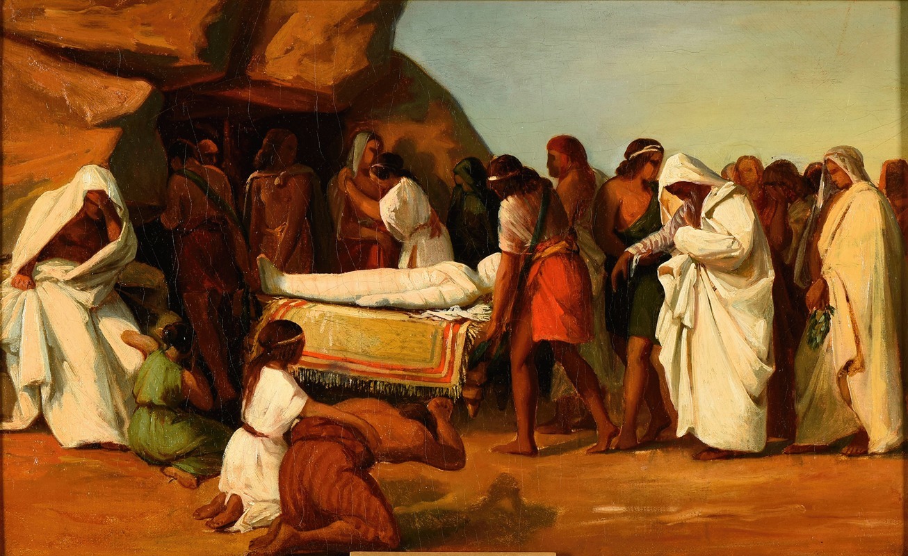A depiction of a funeral scene by Dominique Louis Papety.