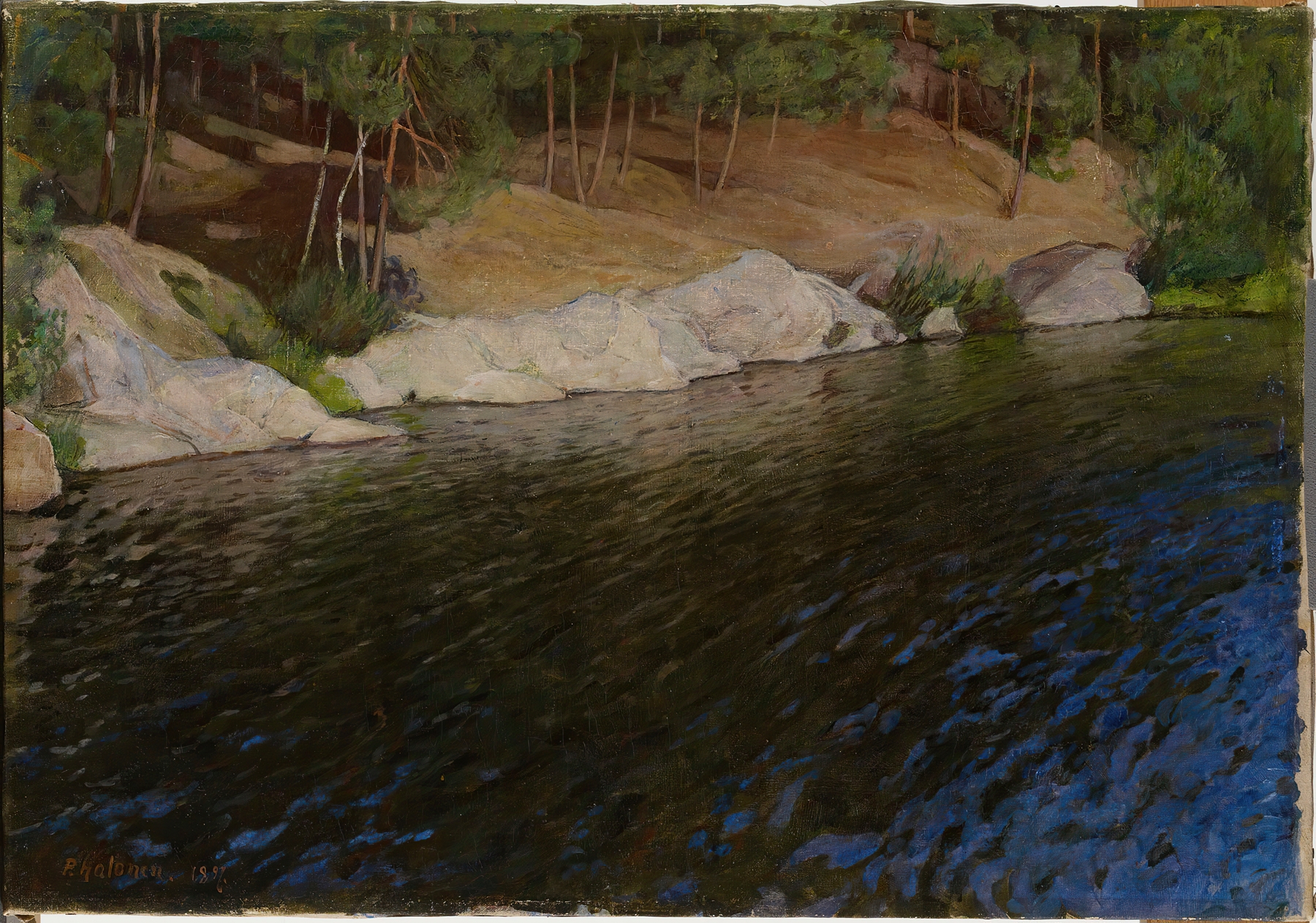 Riverside, by Pekka Halonen, public domain
