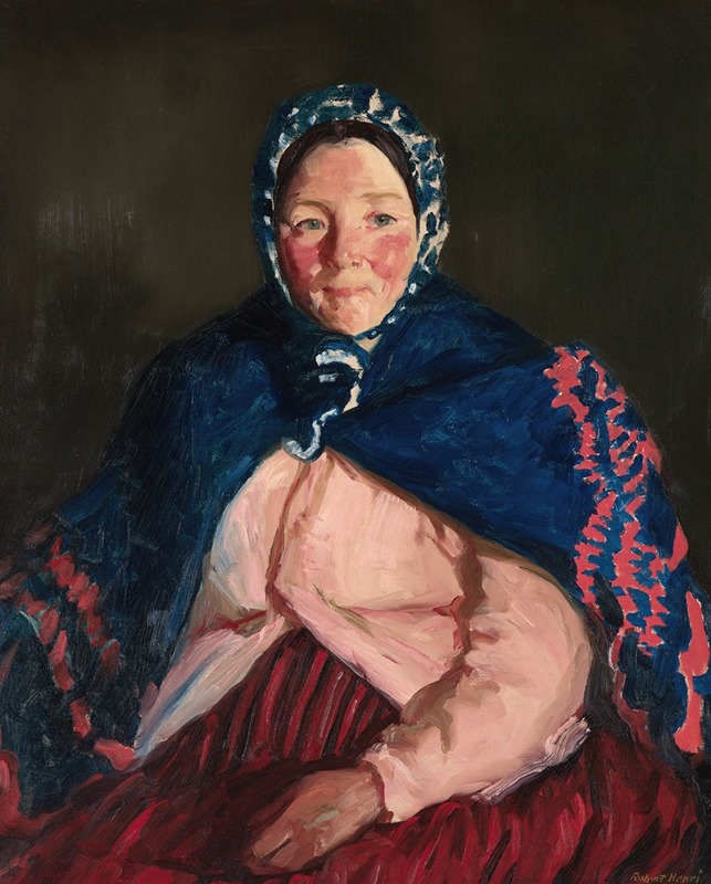 A portrait of an elderly woman by Robert Henri.