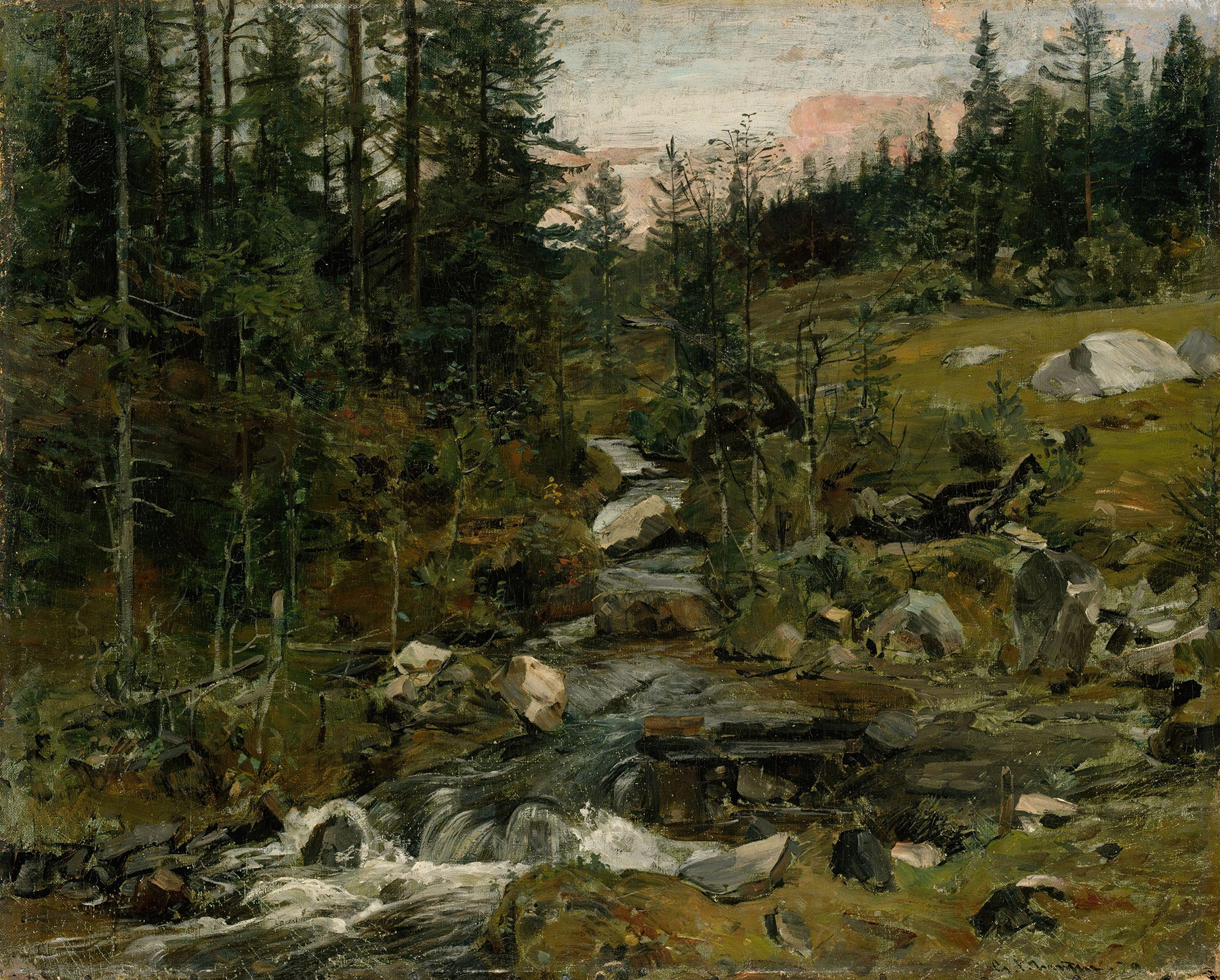 Brook at Øylo, by Gerhard Munthe, public domain