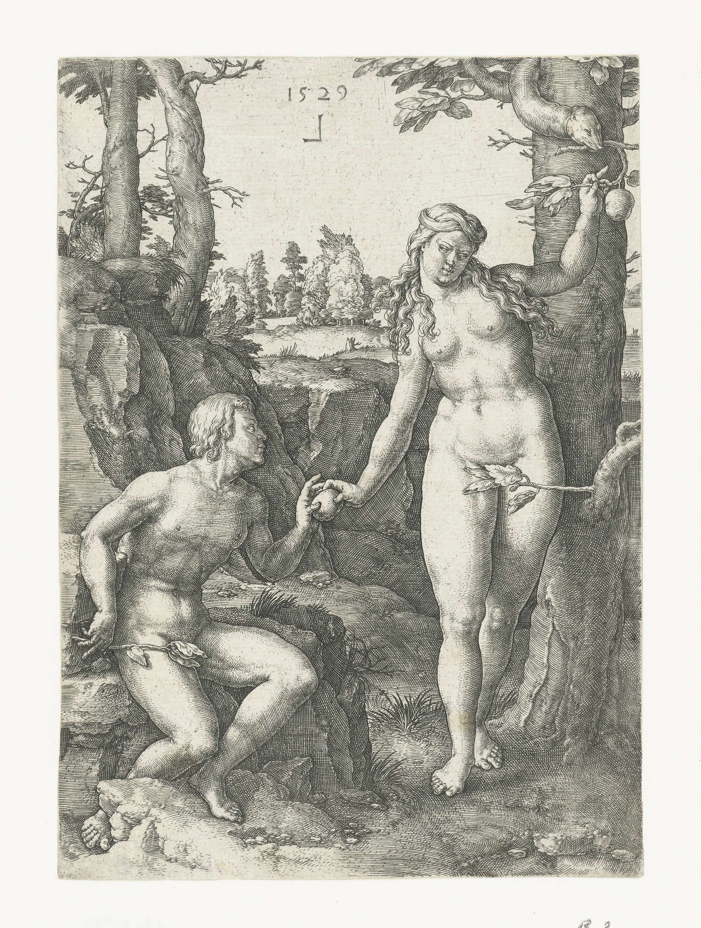 De zondeval, by Lucas van Leyden, public domain