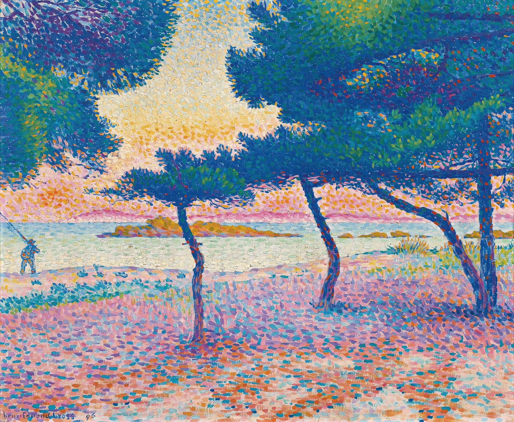 La Plage De Saint-Clair, by Henri-Edmond Cross, public domain
