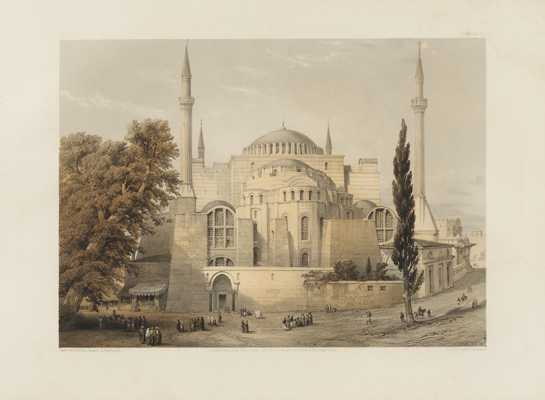 Aya Sofia, Constantinople; as recently restored by order of H. M. the sultan Abdul-Medjid Pl.18, by Gaspare Fossati, public domain
