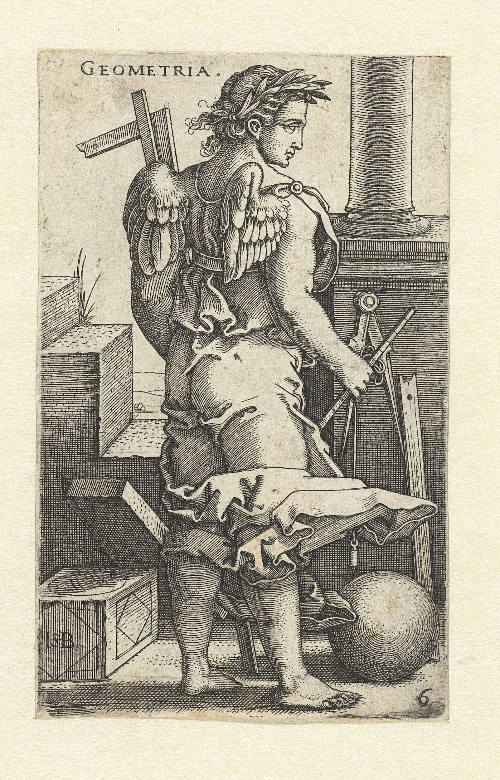 Meetkunde (Geometria), by Hans Sebald Beham, public domain