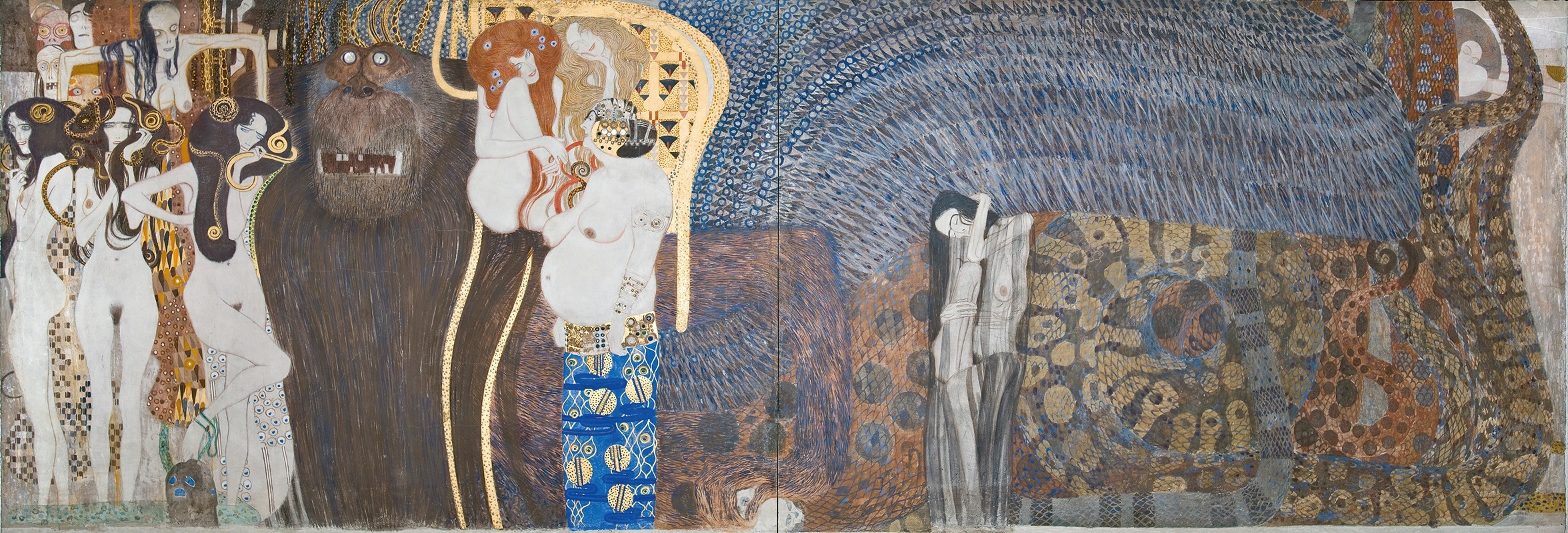 A detailed allegorical representation of the forces opposing humanity.