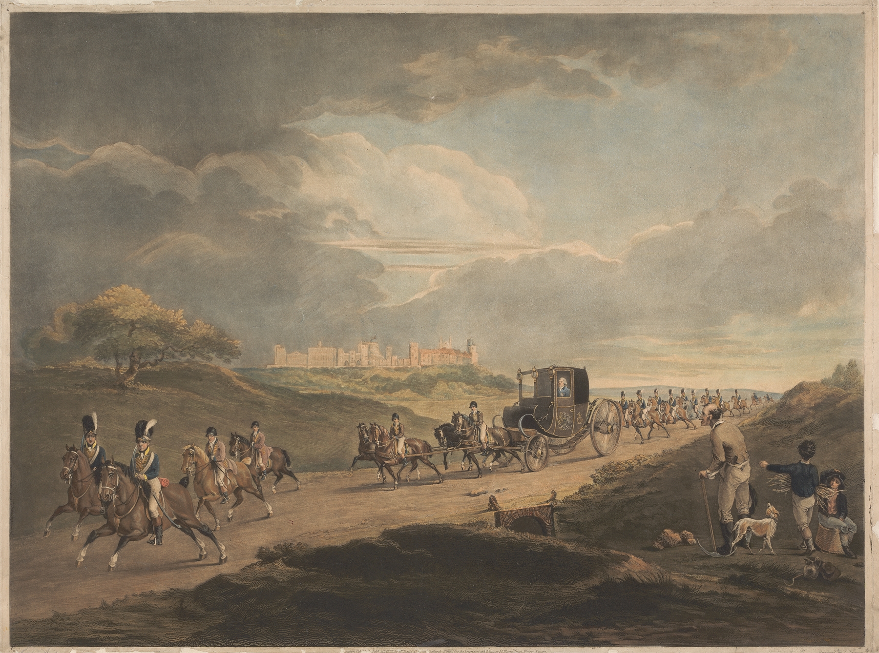 His Majesty King George III returning to Town from Windsor, oil painting by Richard Barrett Davis