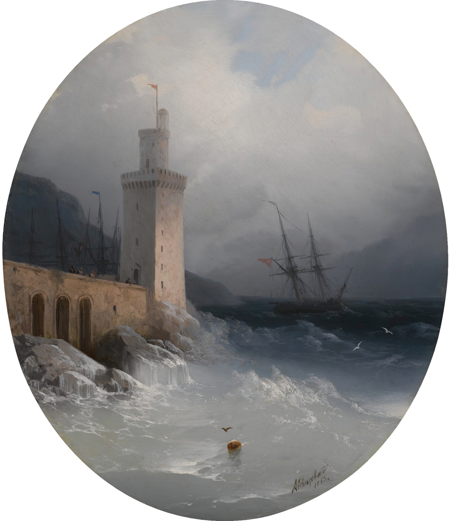 View Of The Amalfi Coast, by Ivan Konstantinovich Aivazovsky, public domain