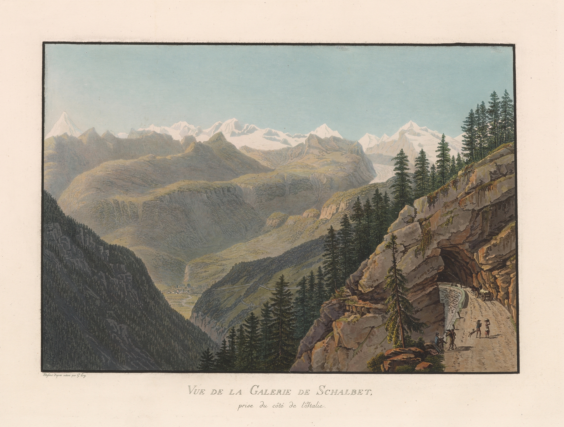 Vue de la Galerie de Schalbet, an architecture scene by Gabriel Lory the Younger, unknown medium