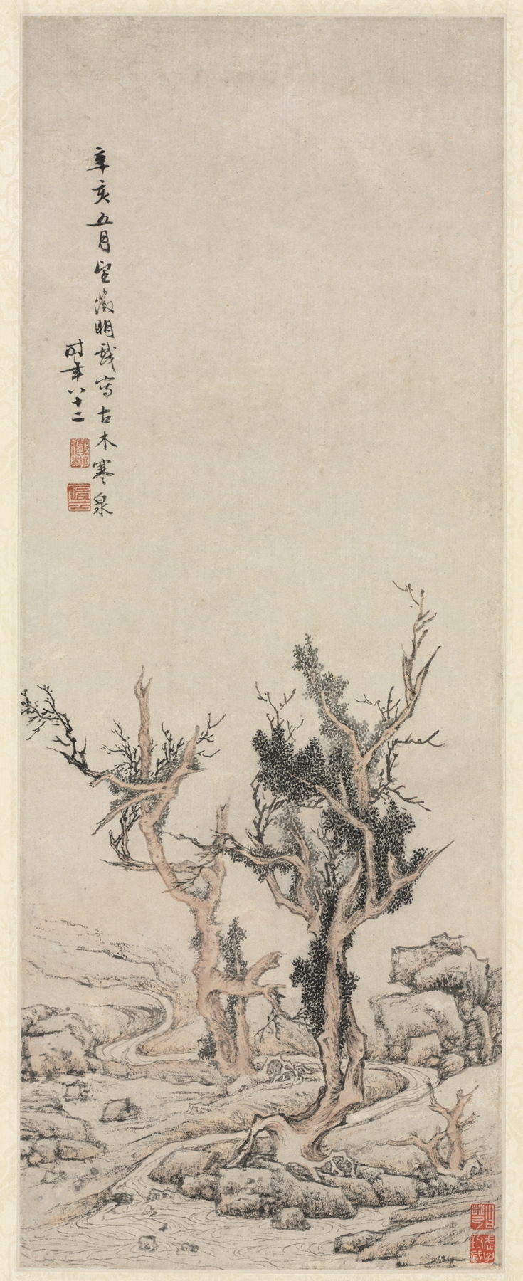 Old Trees by a Wintry Brook, by Wen Zhengming, public domain