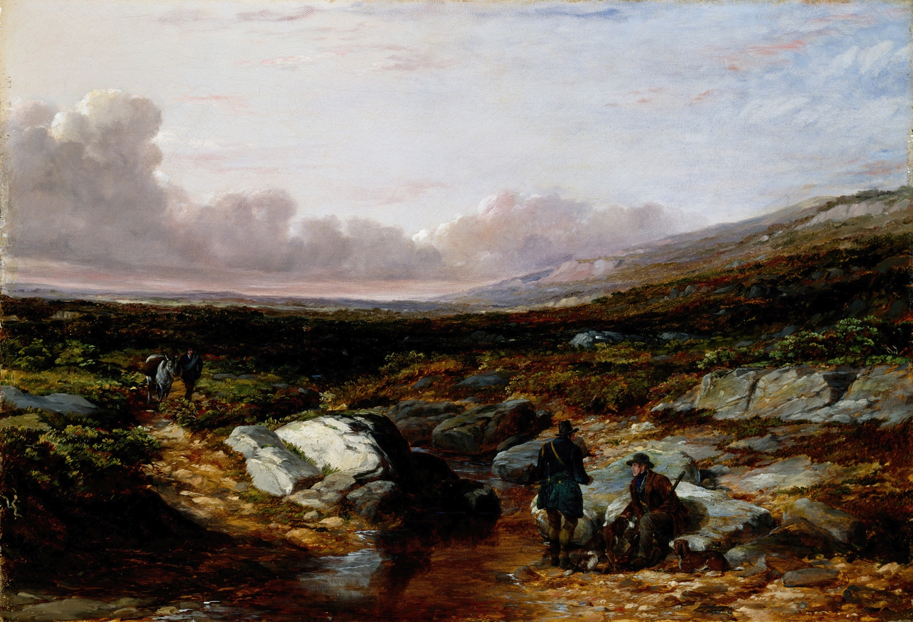 Deer Stalking in Scotland; Getting Ready, oil on canvas by Arthur Fitzwilliam Tait