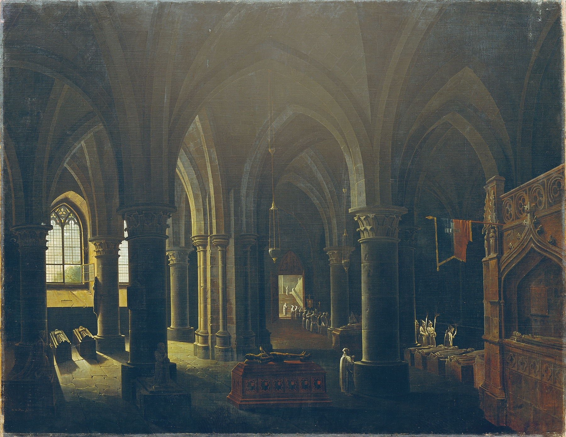 Gothic architecture featuring vaults and gold accents by Antonio de Pian